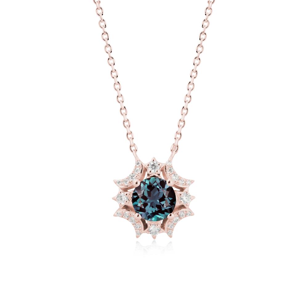 Celestial Star Alexandrite Necklace - LUO Jewelry #metal_18k rose gold