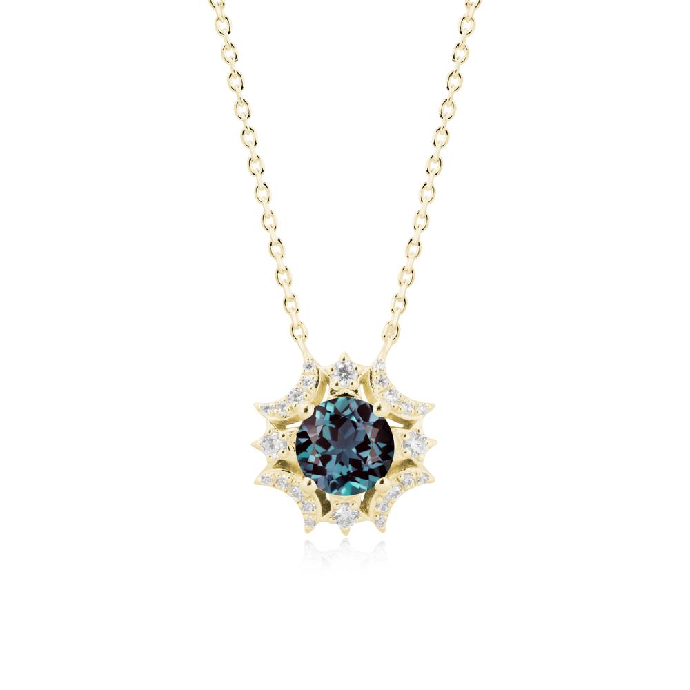 Celestial Star Alexandrite Necklace - LUO Jewelry #metal_18k yellow gold