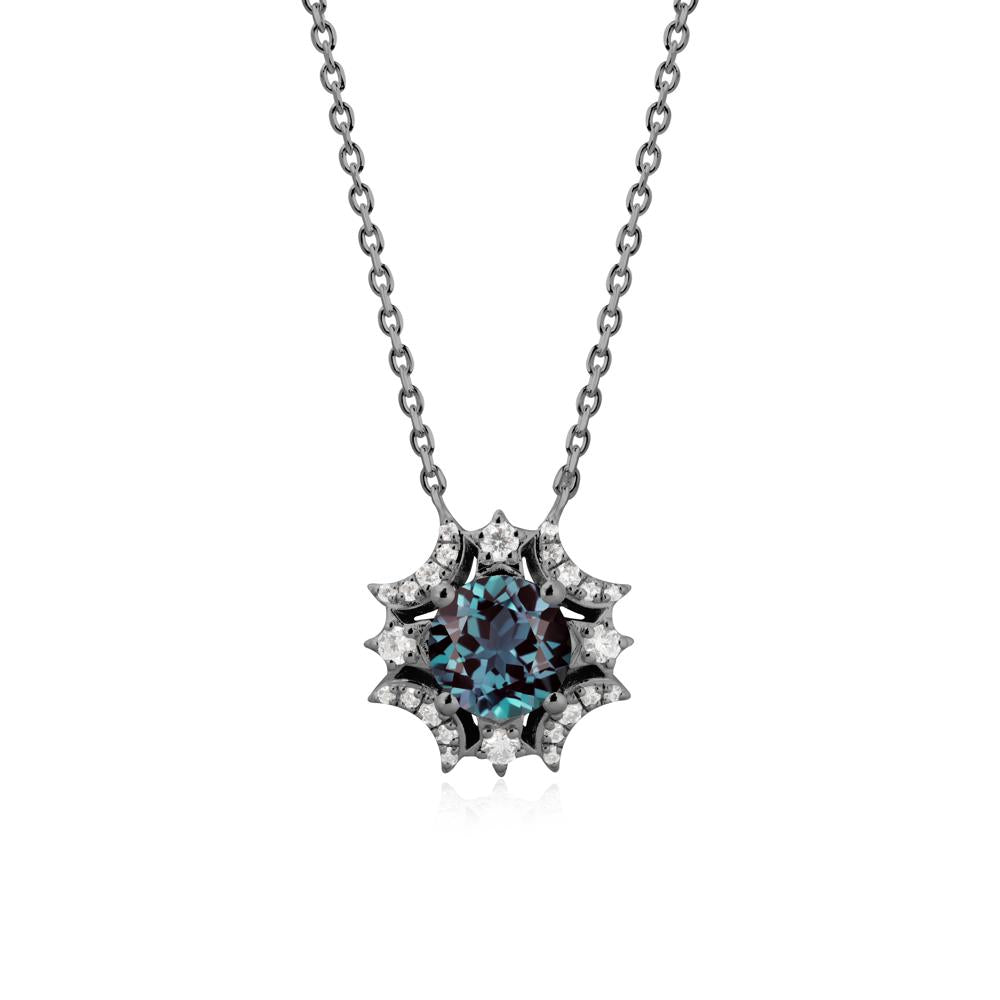Celestial Star Alexandrite Necklace - LUO Jewelry #metal_black finish sterling silver