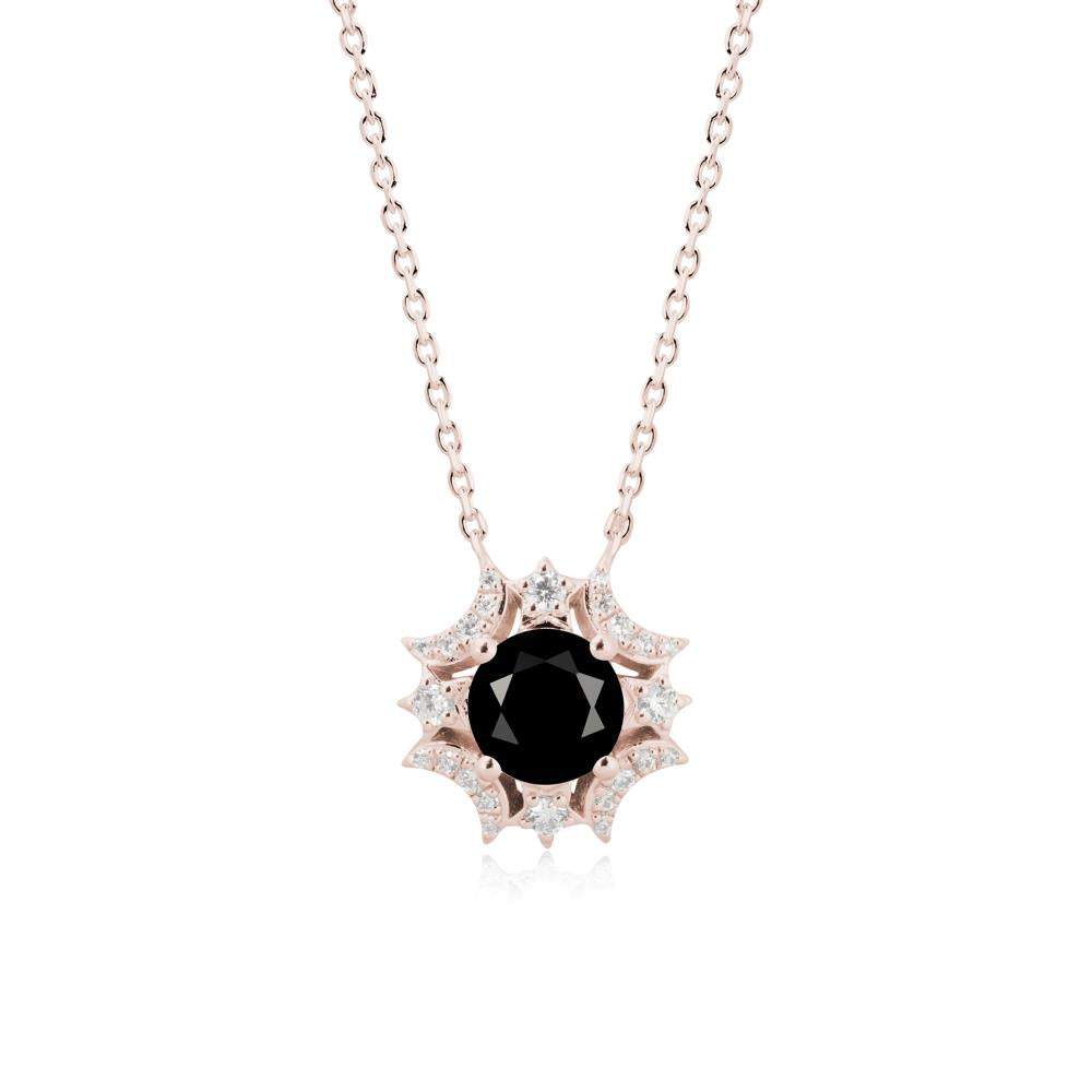 Celestial Star Black Spinel Necklace - LUO Jewelry #metal_14k rose gold
