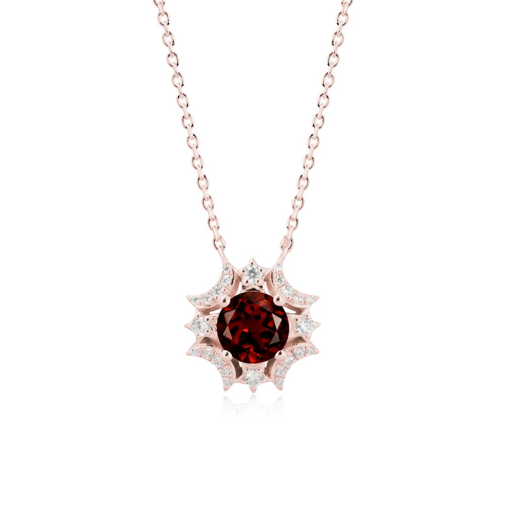 Celestial Star Garnet Necklace - LUO Jewelry #metal_18k rose gold