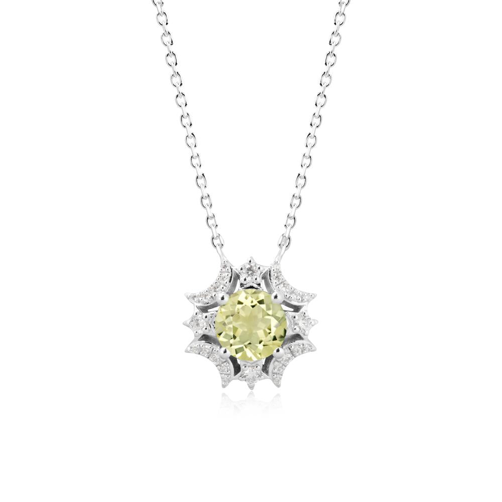 Celestial Star Lemon Quartz Necklace - LUO Jewelry #metal_sterling silver