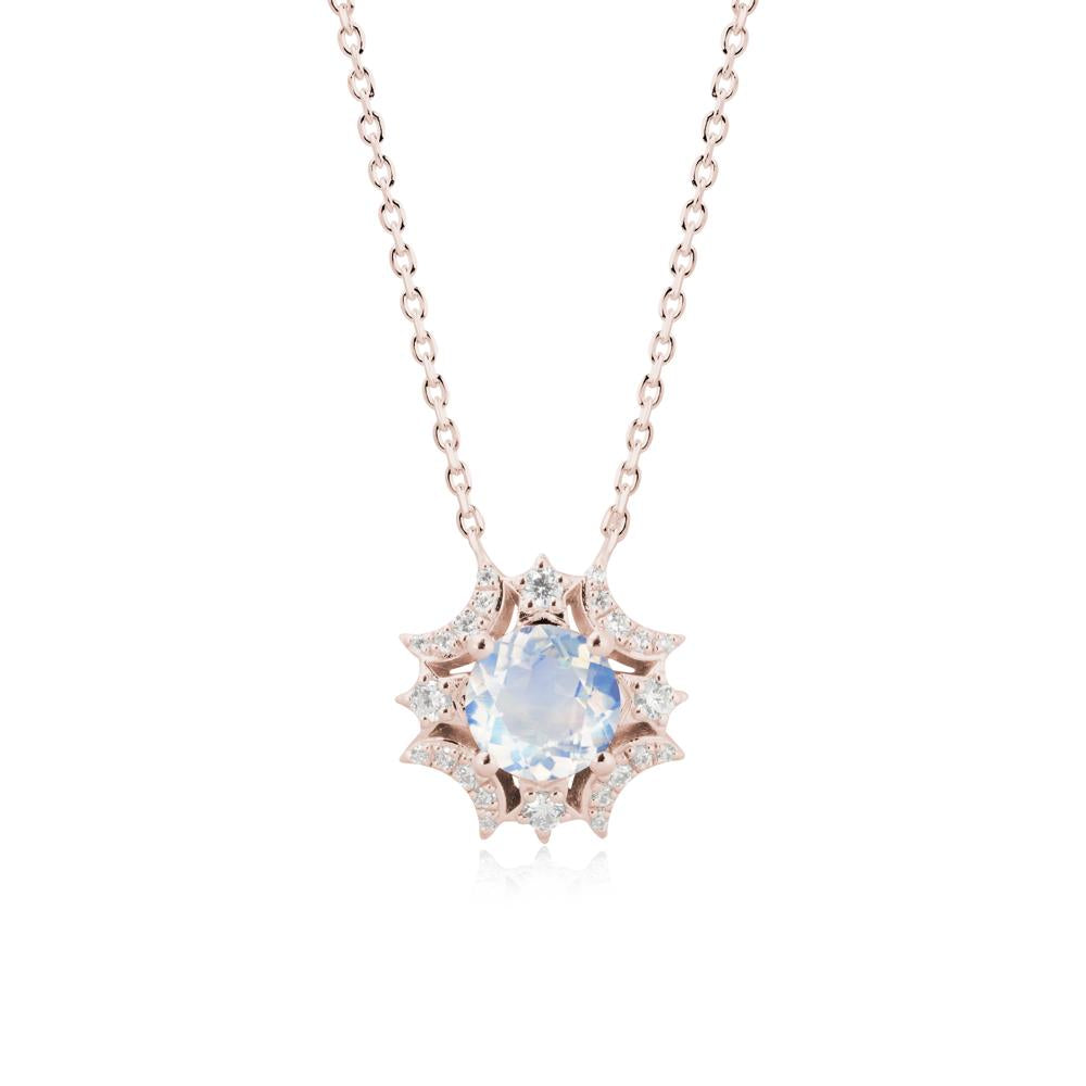 Celestial Star Moonstone Necklace - LUO Jewelry #metal_14k rose gold