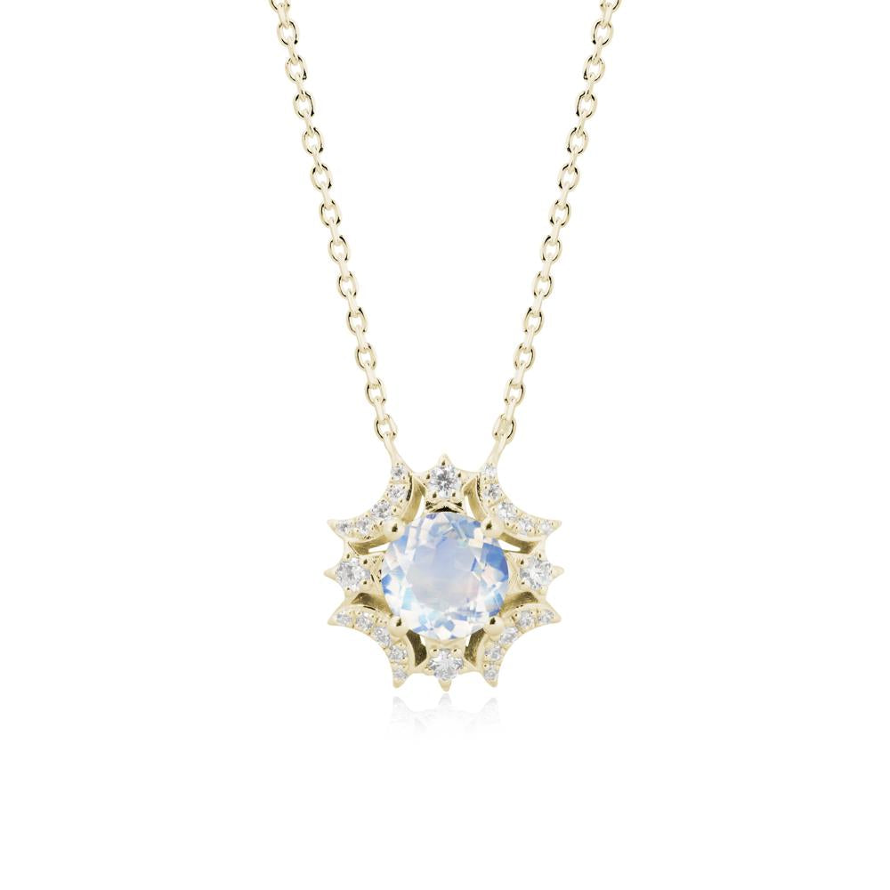 Celestial Star Moonstone Necklace - LUO Jewelry #metal_14k yellow gold