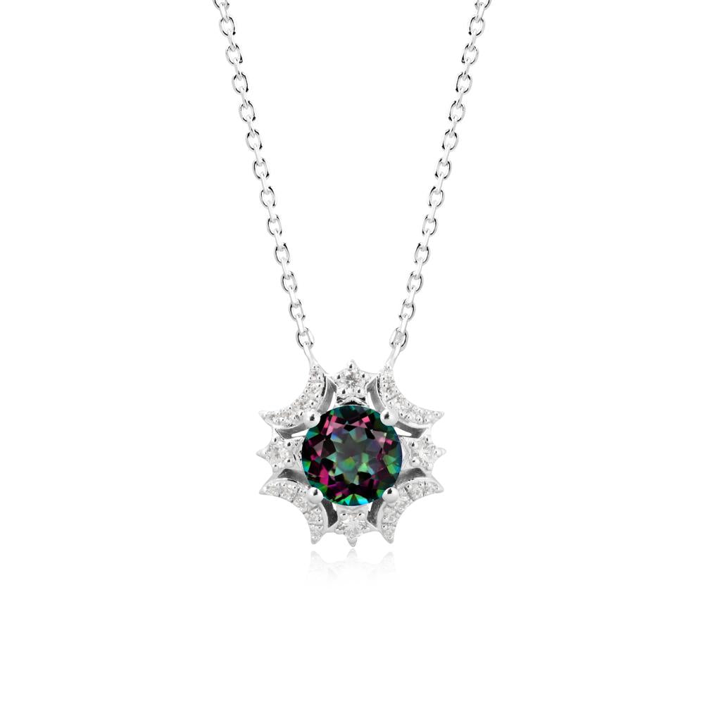 Celestial Star Mystic Topaz Necklace - LUO Jewelry #metal_14k white gold