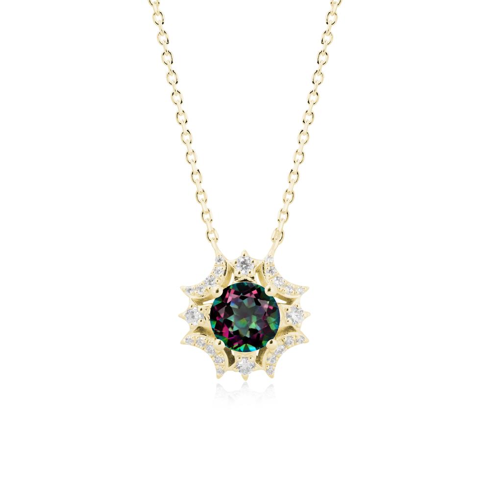 Celestial Star Mystic Topaz Necklace - LUO Jewelry #metal_18k yellow gold