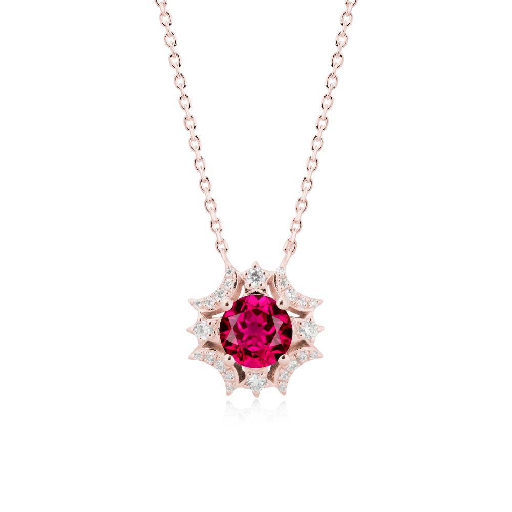 Celestial Star Ruby Necklace - LUO Jewelry #metal_18k rose gold