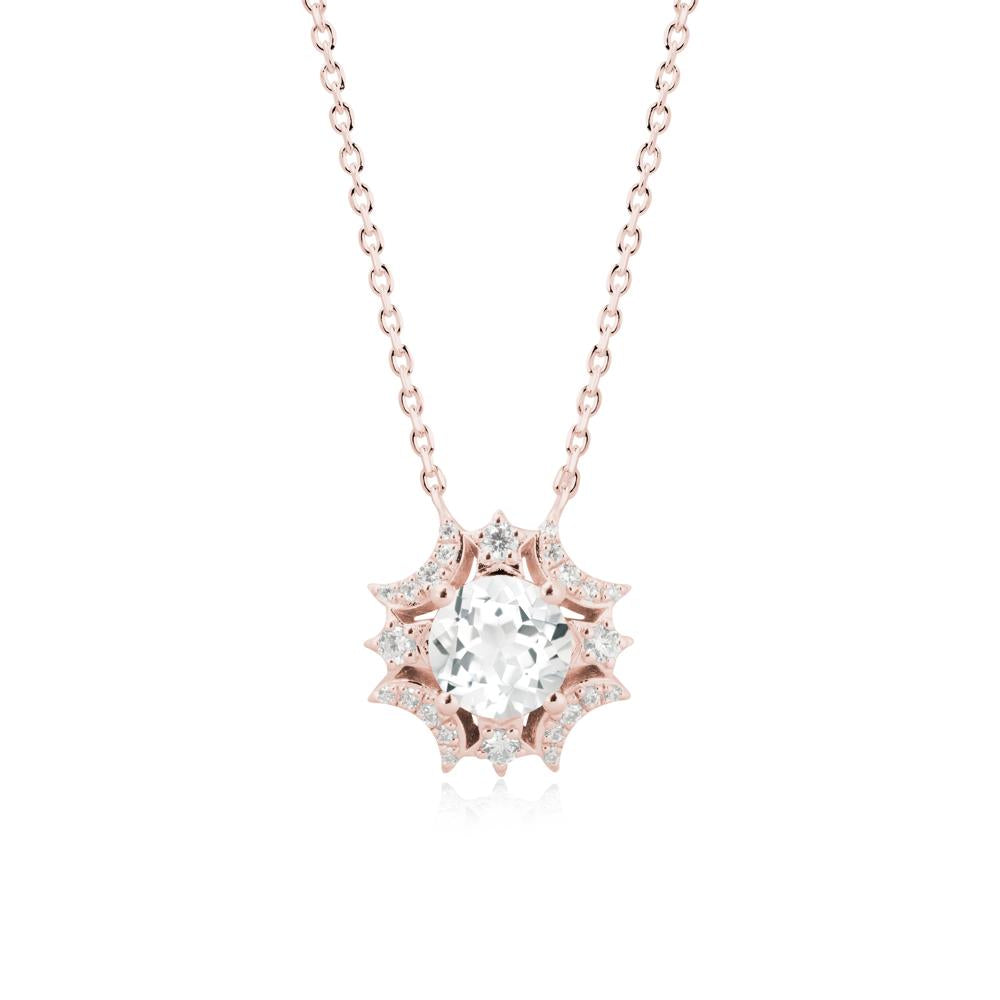 Celestial Star White Topaz Necklace - LUO Jewelry #metal_18k rose gold