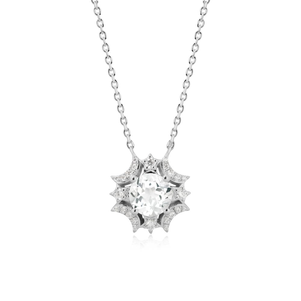Celestial Star White Topaz Necklace - LUO Jewelry #metal_platinum