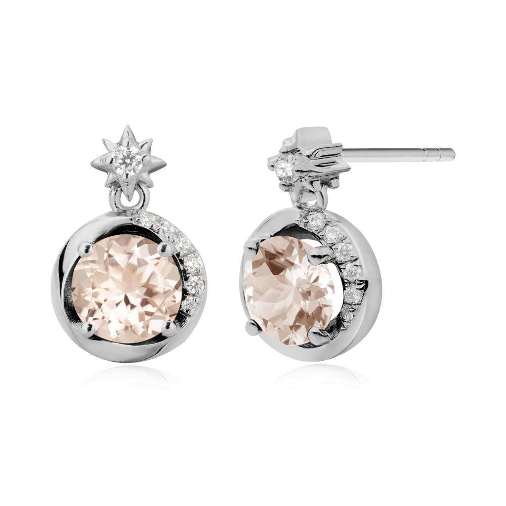 Galaxy Inspired Star Morganite Earrings - LUO Jewelry #metal_platinum