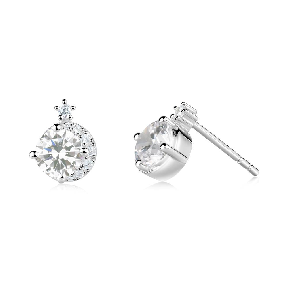 Celestial Cubic Zirconia Stud Earrings - LUO Jewelry #metal_sterling silver