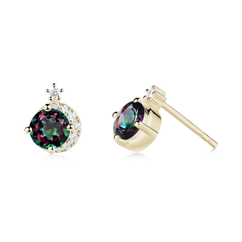Celestial Mystic Topaz Stud Earrings - LUO Jewelry #metal_14k yellow gold