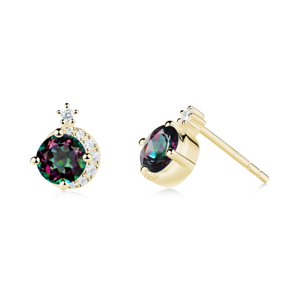 Celestial Mystic Topaz Stud Earrings - LUO Jewelry #metal_18k yellow gold