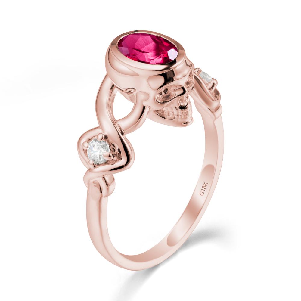 Gothic Skull Ruby Ring - LUO Jewelry #metal_18k rose gold
