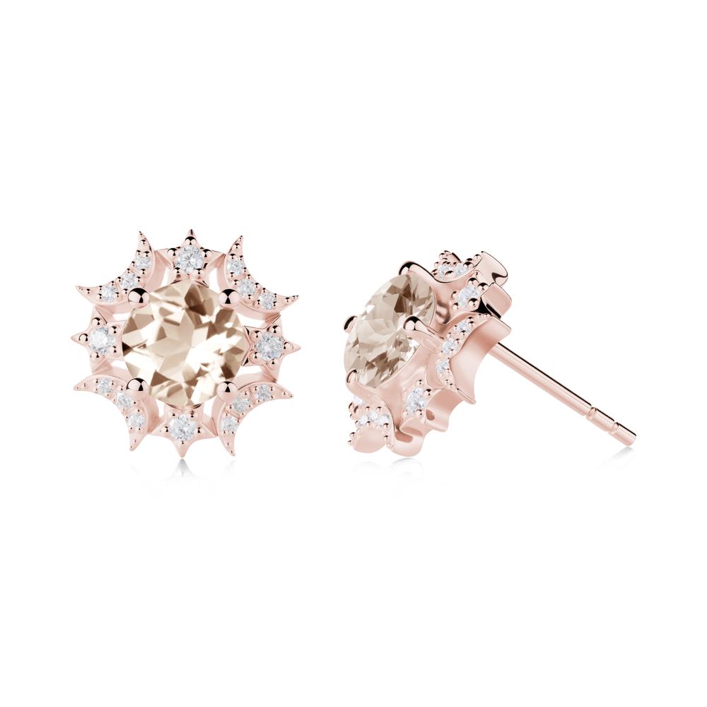 Celestial Star Morganite Earrings - LUO Jewelry #metal_18k rose gold