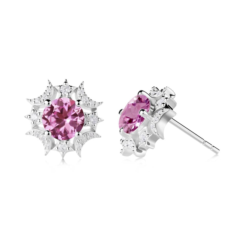 Celestial Star Pink Sapphire Earrings - LUO Jewelry #metal_sterling silver