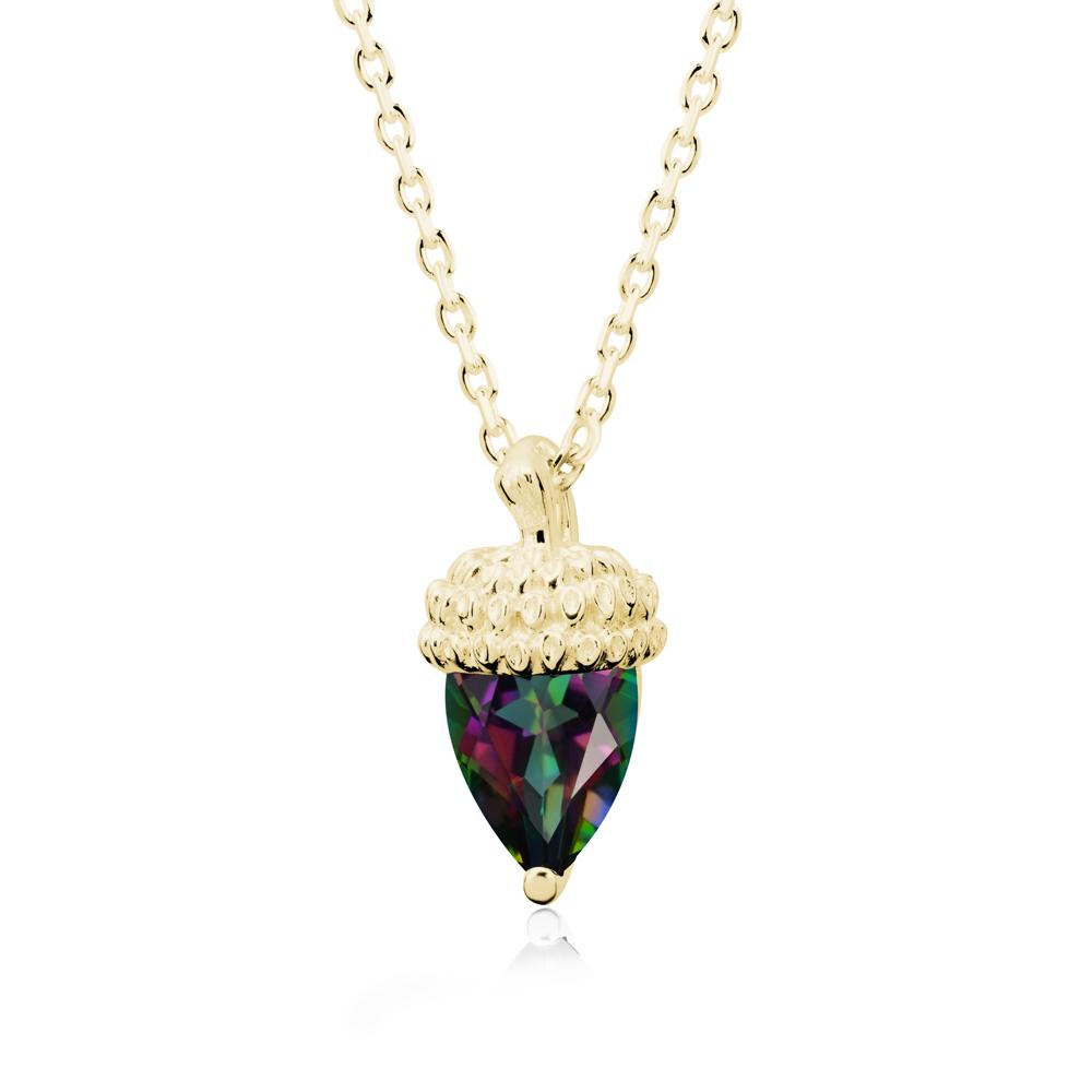 Nature's Charm Mystic Topaz Acorn Necklace - LUO Jewelry #metal_18k yellow gold