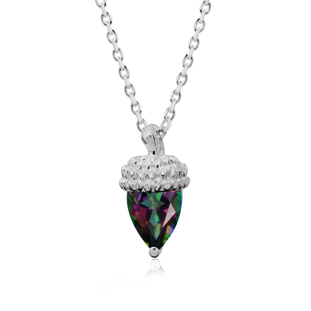 Nature's Charm Mystic Topaz Acorn Necklace - LUO Jewelry #metal_platinum