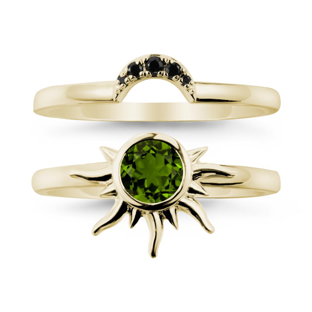 Celestial Diopside Sun Ring Set - LUO Jewelry #metal_xxxxx
