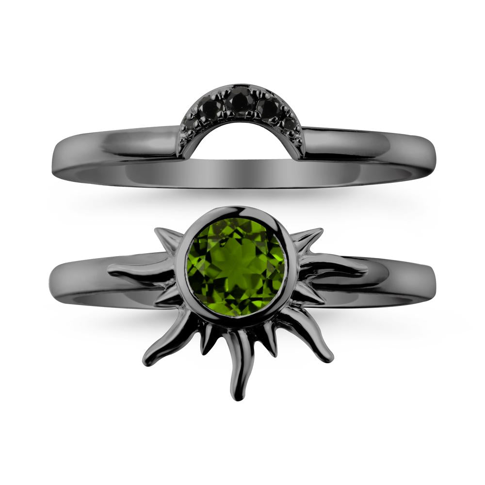 Celestial Diopside Sun Ring Set - LUO Jewelry #metal_xxxxx