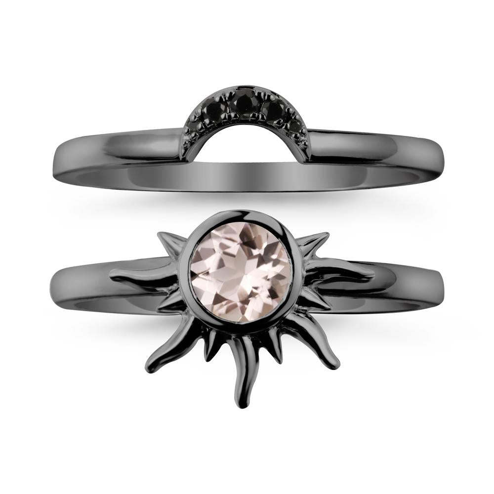 Celestial Morganite Sun Ring Set - LUO Jewelry #metal_xxxxx