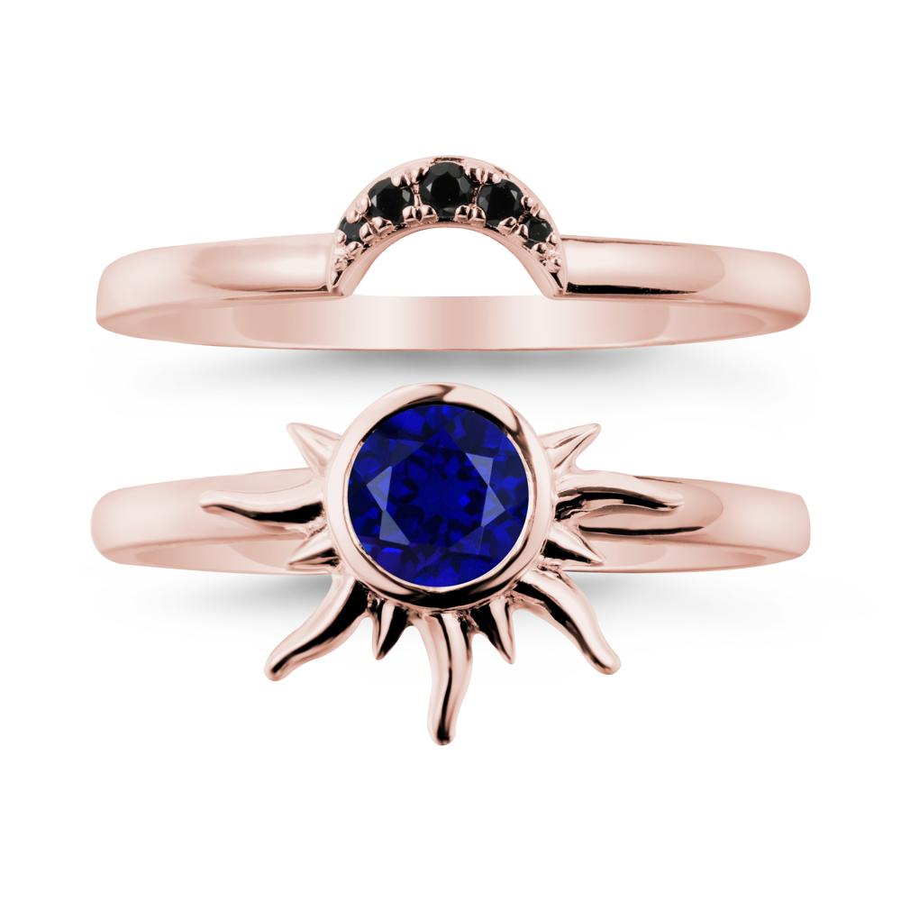 Celestial Sapphire Sun Ring Set - LUO Jewelry #metal_xxxxx