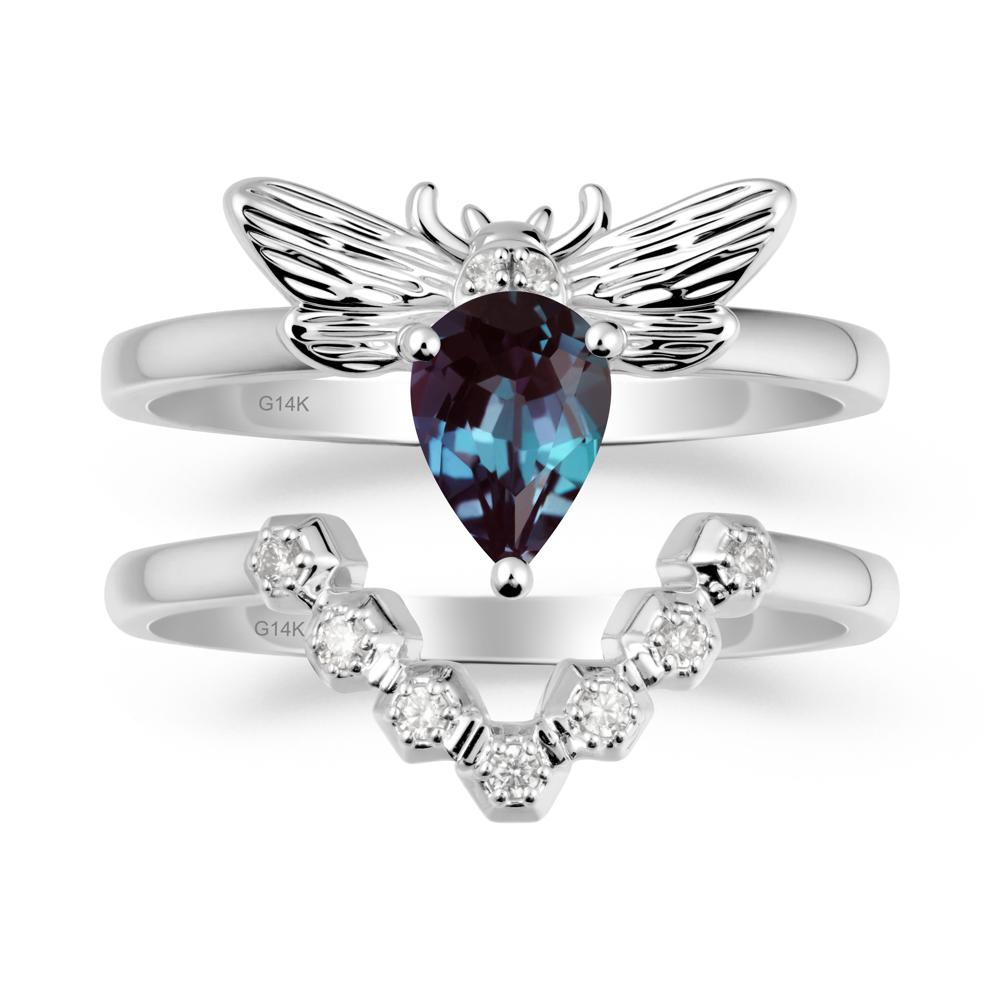 Queen Bee Inspired Alexandrite Ring Set - LUO Jewelry #metal_xxxxx