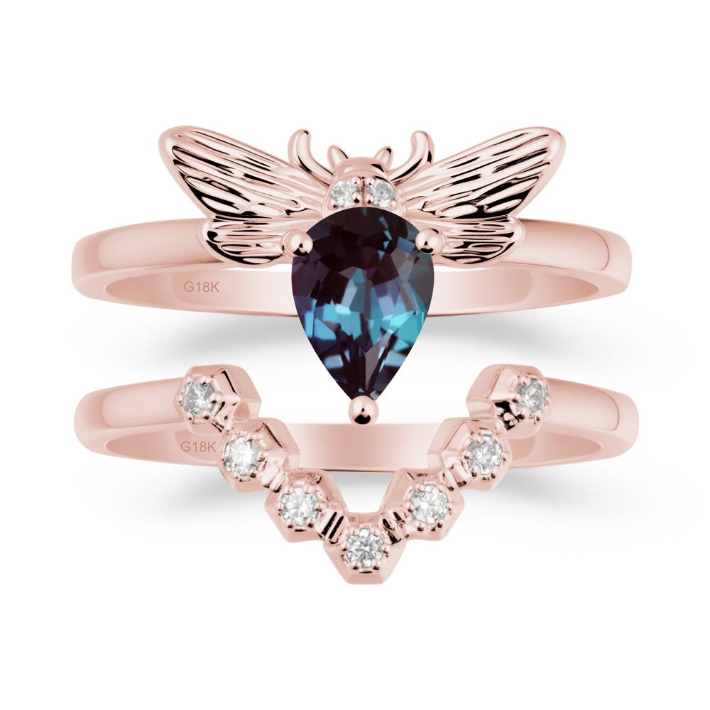 Queen Bee Inspired Alexandrite Ring Set - LUO Jewelry #metal_xxxxx