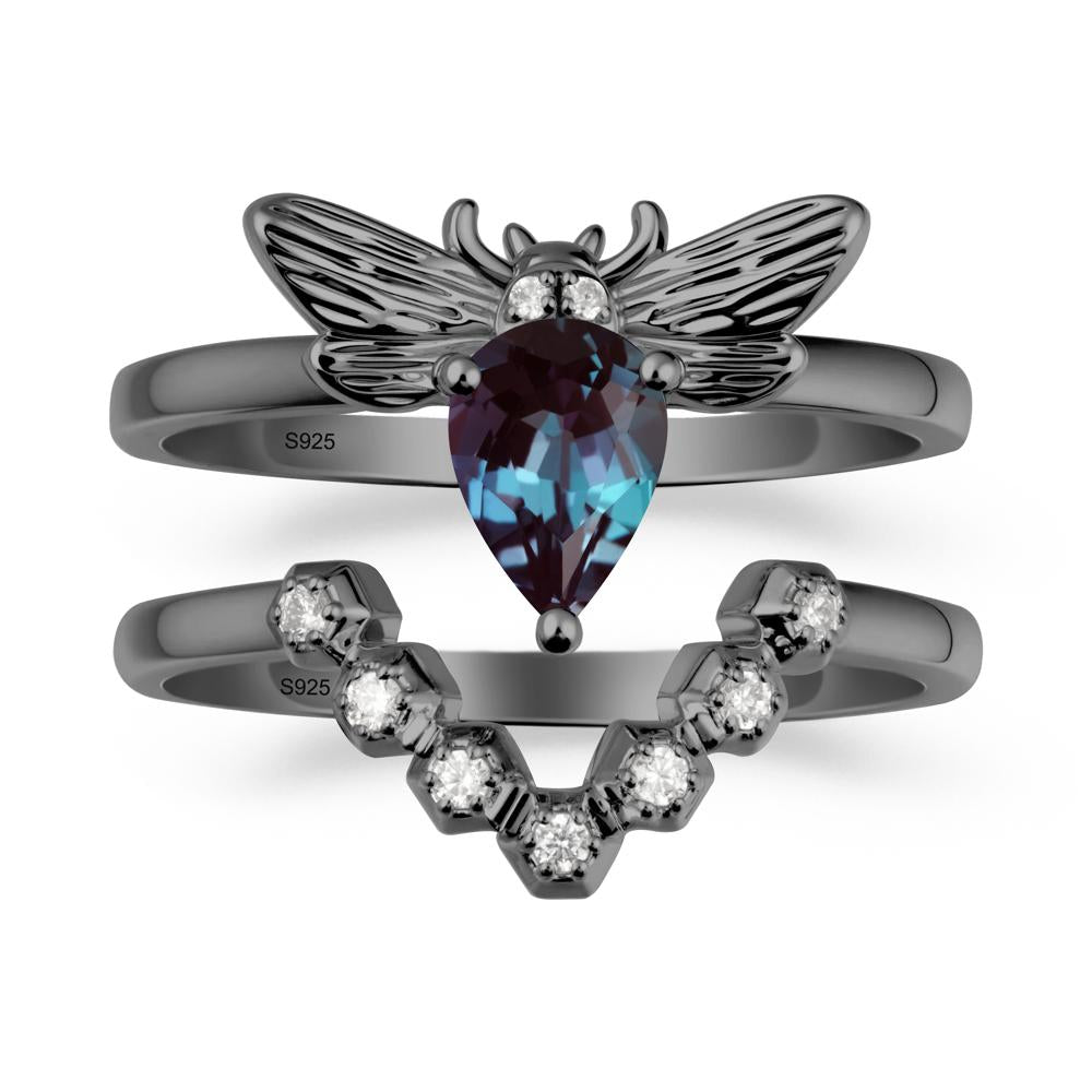 Queen Bee Inspired Alexandrite Ring Set - LUO Jewelry #metal_xxxxx