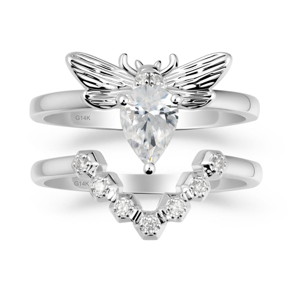 Queen Bee Inspired Cubic Zirconia Ring Set - LUO Jewelry #metal_xxxxx