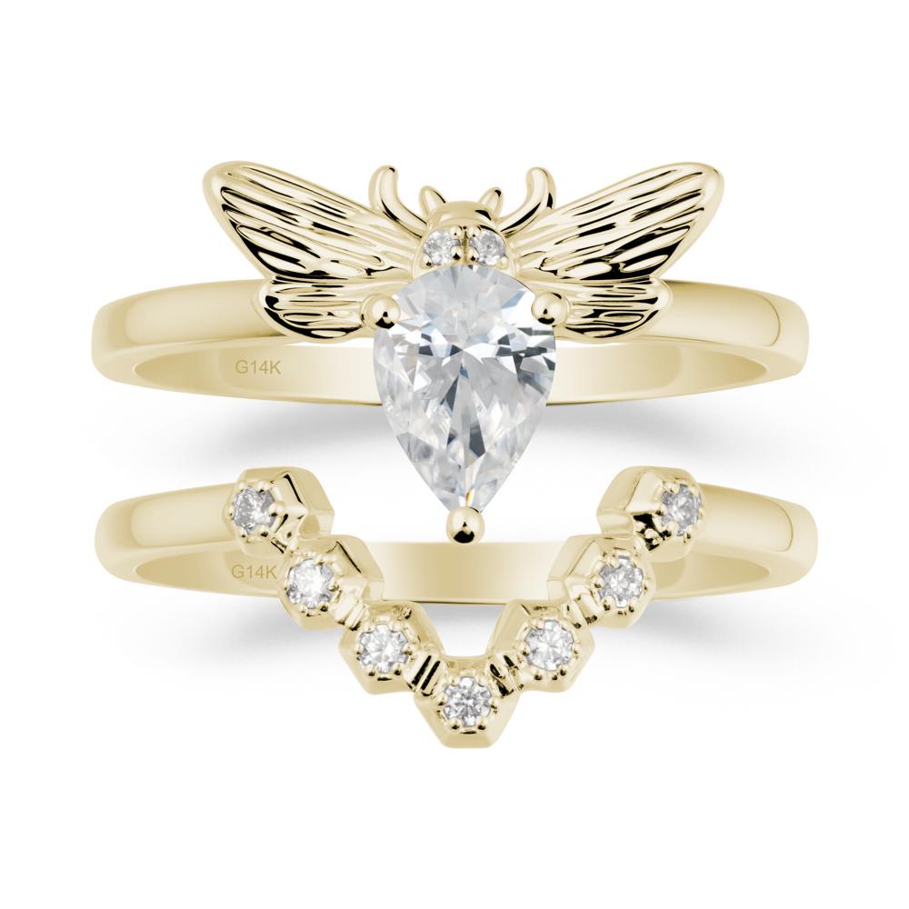 Queen Bee Inspired Cubic Zirconia Ring Set - LUO Jewelry #metal_xxxxx