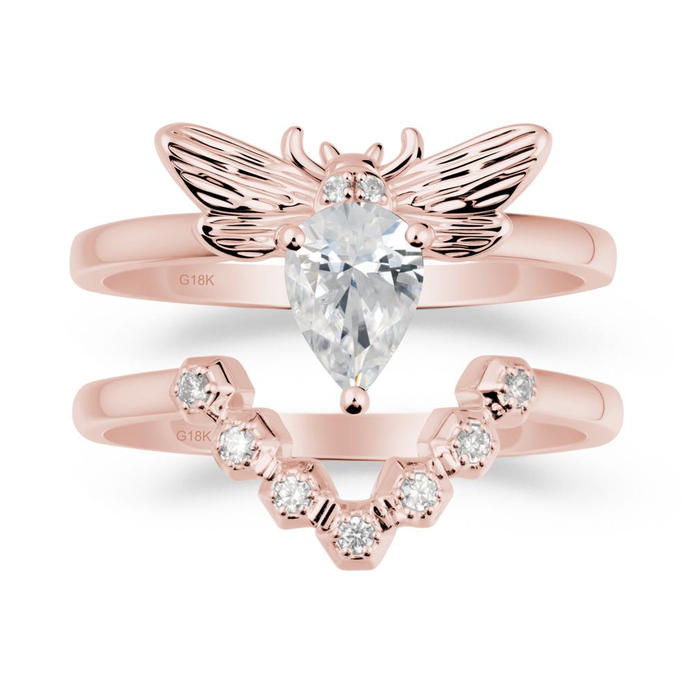 Queen Bee Inspired Cubic Zirconia Ring Set - LUO Jewelry #metal_xxxxx