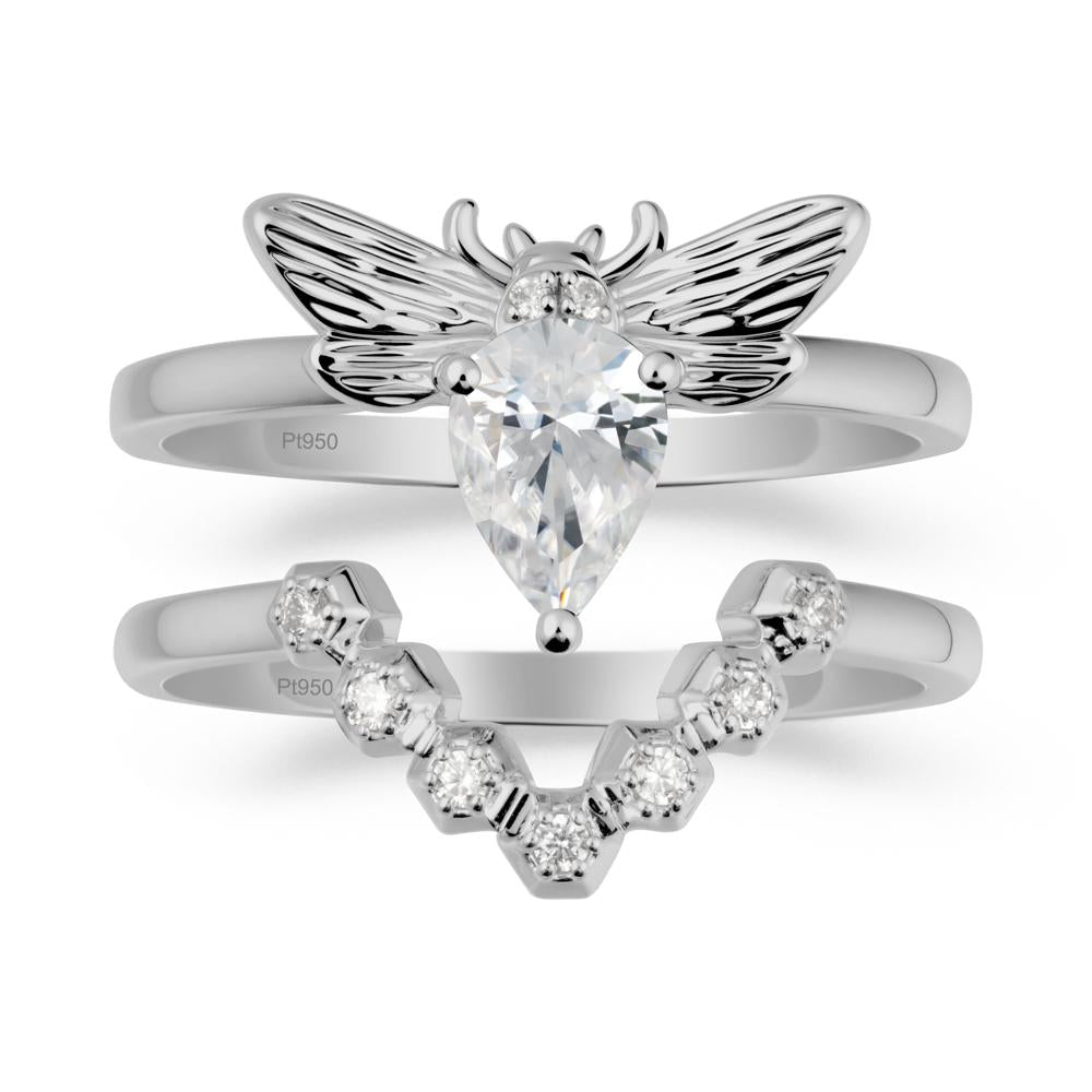 Queen Bee Inspired Cubic Zirconia Ring Set - LUO Jewelry #metal_xxxxx