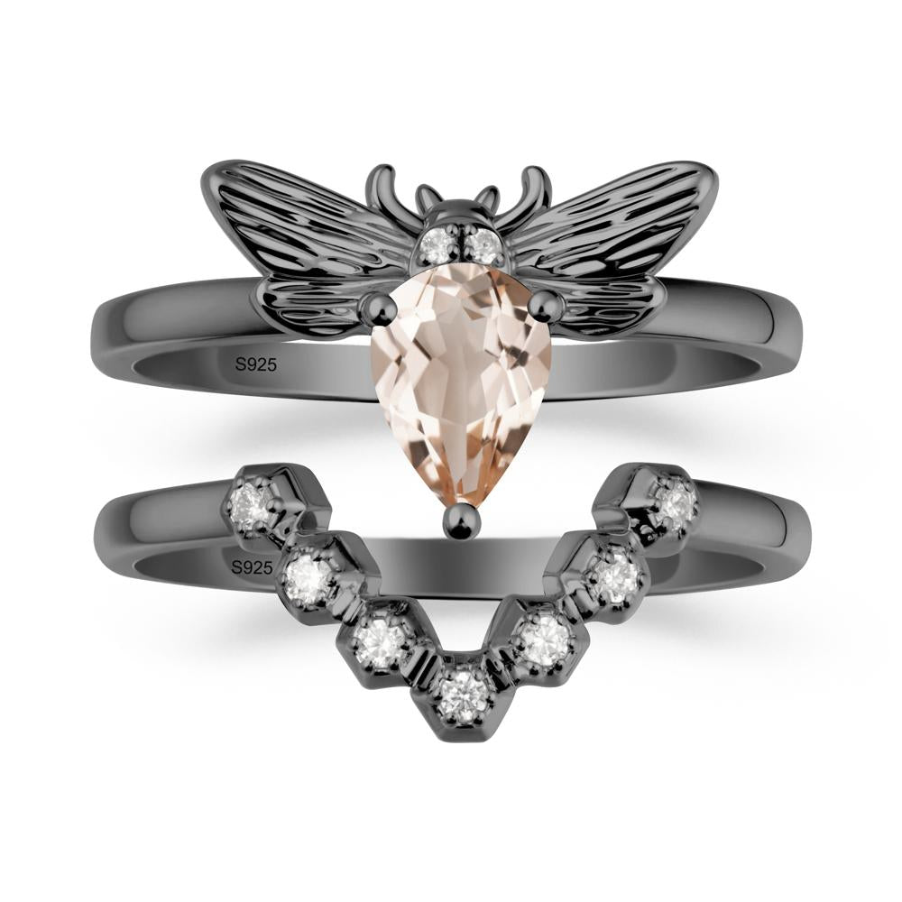 Queen Bee Inspired Morganite Ring Set - LUO Jewelry #metal_xxxxx