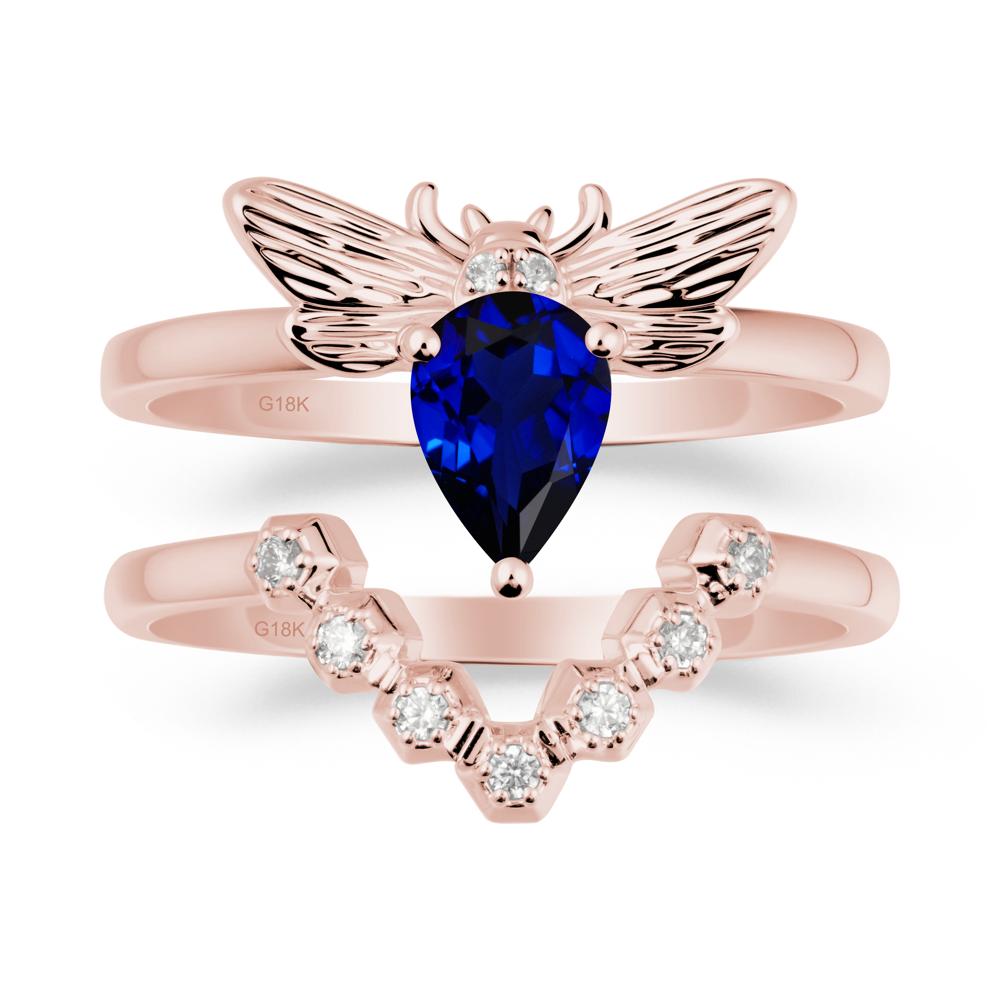 Queen Bee Inspired Sapphire Ring Set - LUO Jewelry #metal_xxxxx
