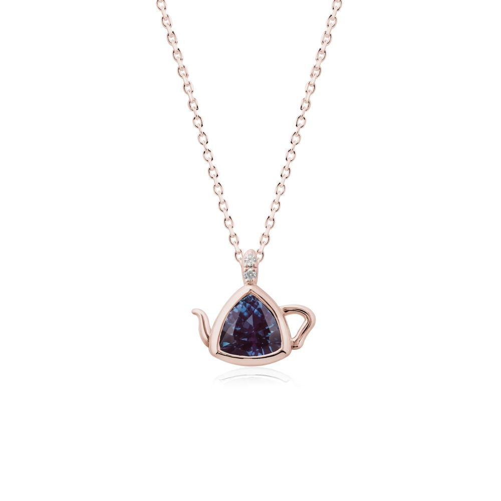 Teapot Inspired Alexandrite Necklace - LUO Jewelry #metal_14k rose gold