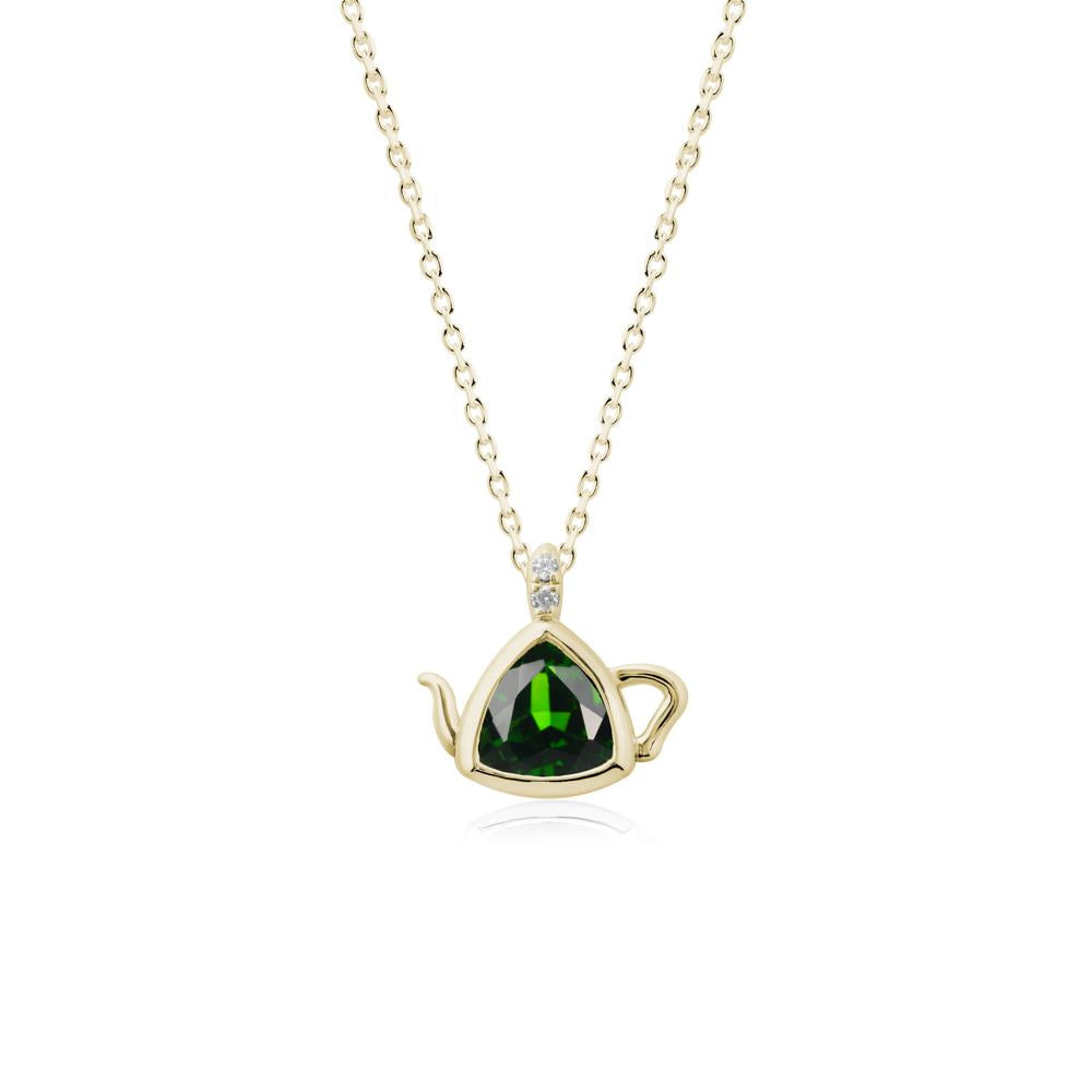 Teapot Inspired Diopside Necklace - LUO Jewelry #metal_14k yellow gold