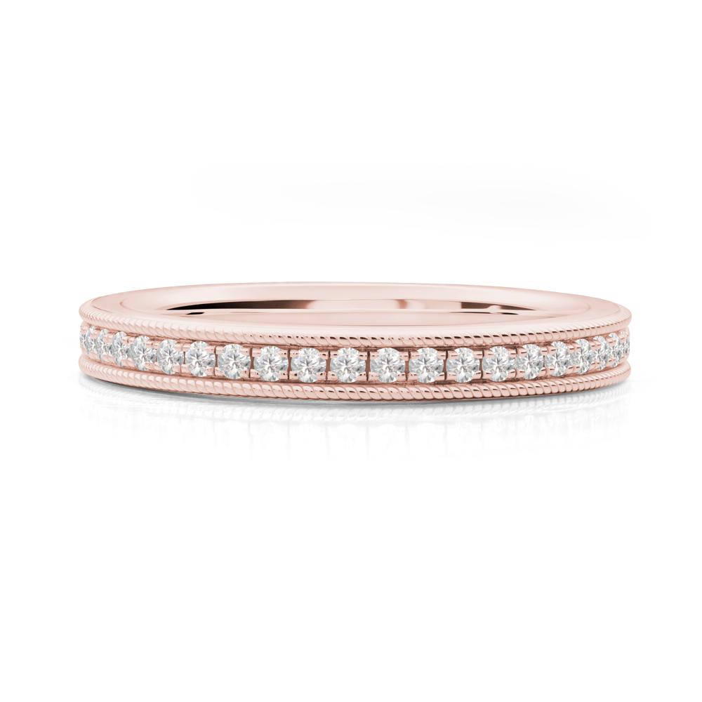 Pave Moissanite Eternity Ring - LUO Jewelry #metal_18k rose gold