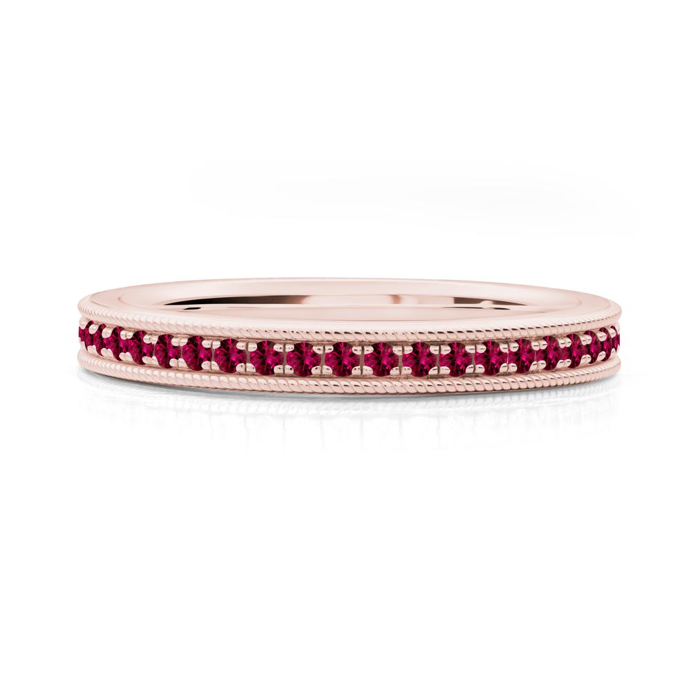 Pave Ruby Eternity Ring - LUO Jewelry #metal_18k rose gold