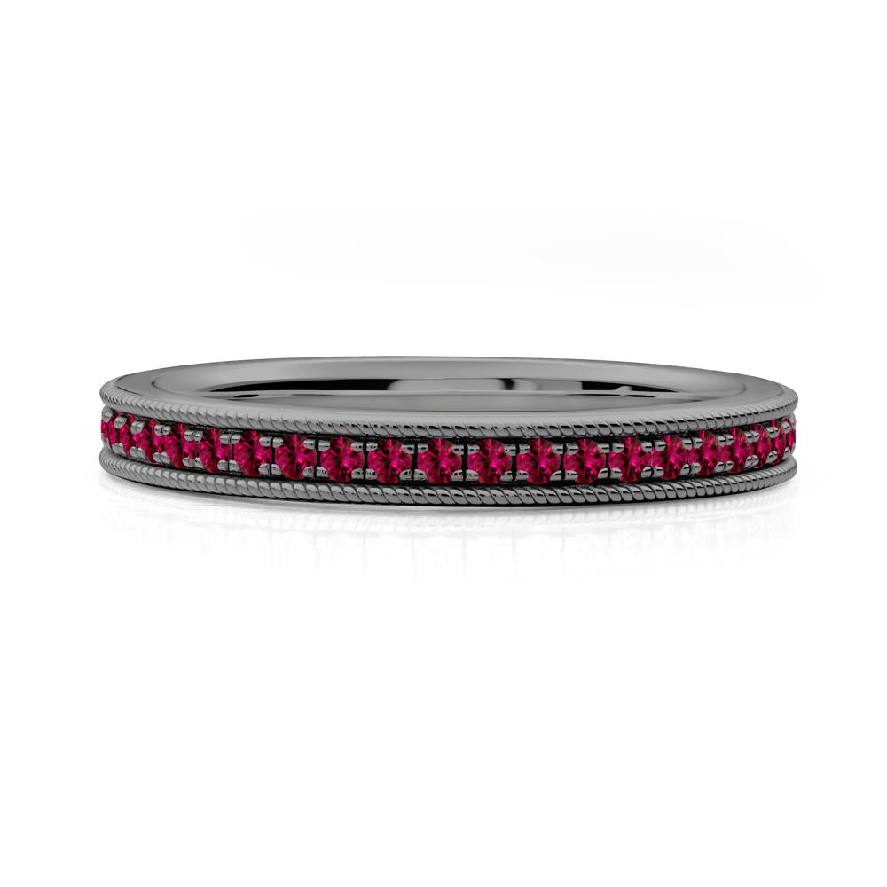 Pave Ruby Eternity Ring - LUO Jewelry #metal_black finish sterling silver