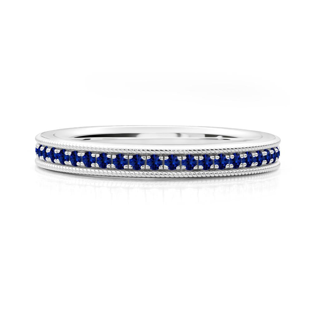 Channel Set Sapphire Band - LUO Jewelry #metal_18k white gold
