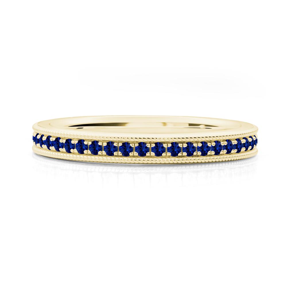 Channel Set Sapphire Band - LUO Jewelry #metal_18k yellow gold