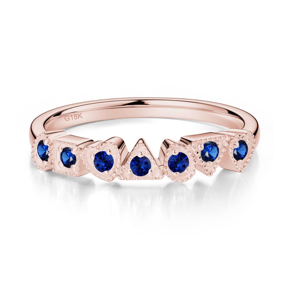 Unique Sapphire Statement Ring - LUO Jewelry #metal_18k rose gold