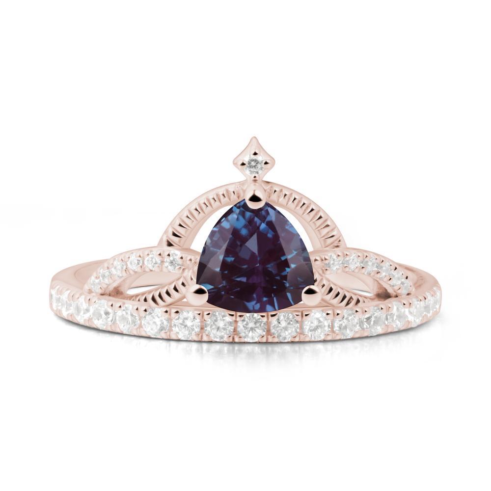 Tiara Alexandrite Engagement Ring - LUO Jewelry #metal_14k rose gold