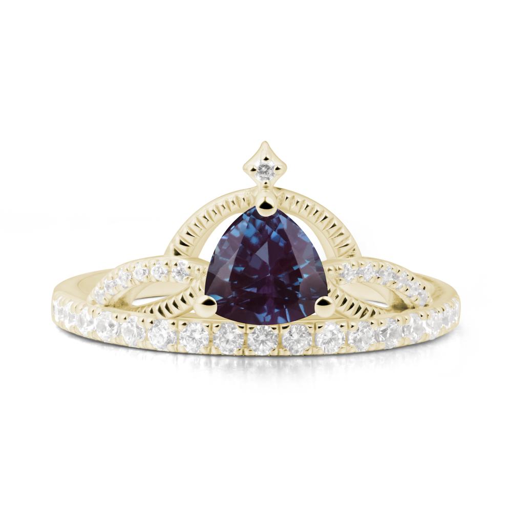 Tiara Alexandrite Engagement Ring - LUO Jewelry #metal_14k yellow gold