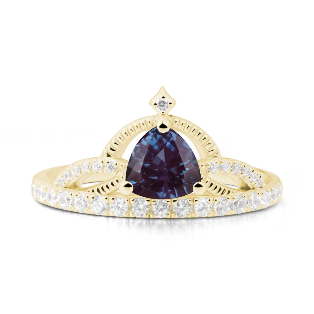 Tiara Alexandrite Engagement Ring - LUO Jewelry #metal_18k yellow gold