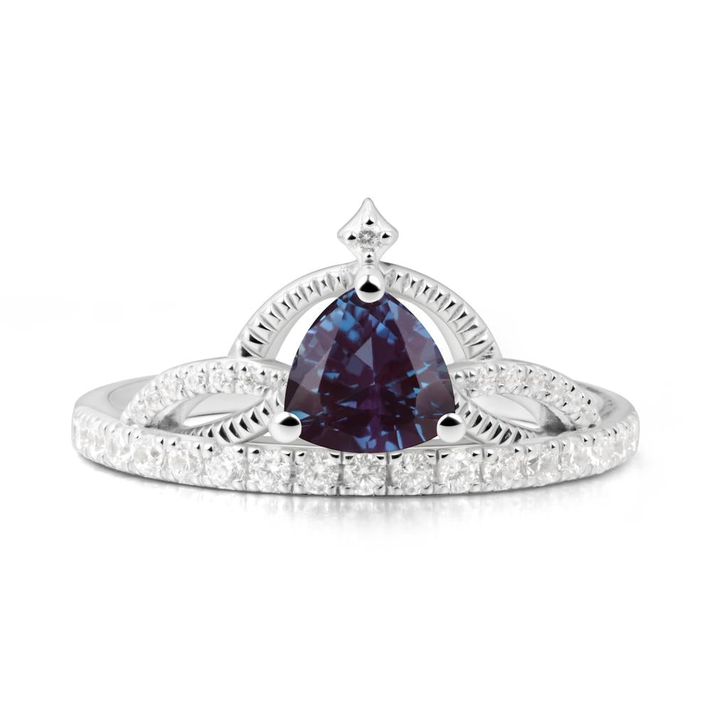 Tiara Alexandrite Engagement Ring - LUO Jewelry #metal_sterling silver
