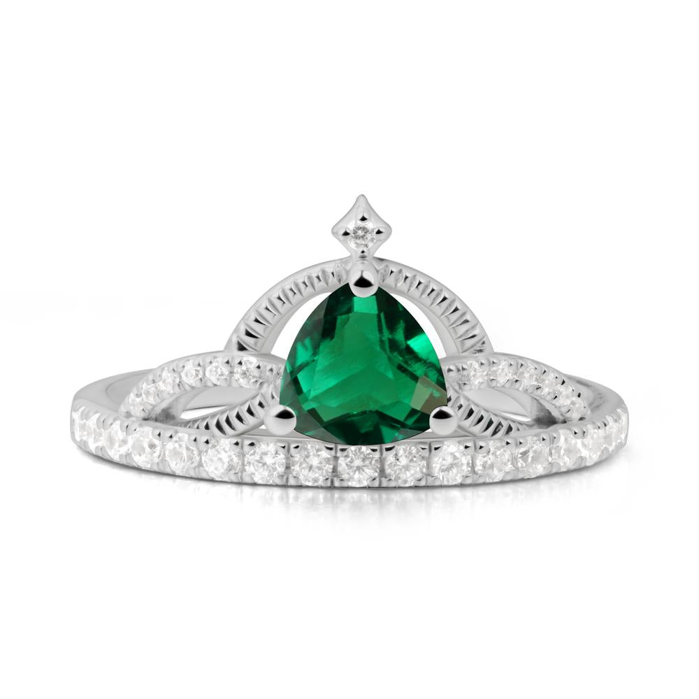 Tiara Emerald Engagement Ring - LUO Jewelry #metal_platinum