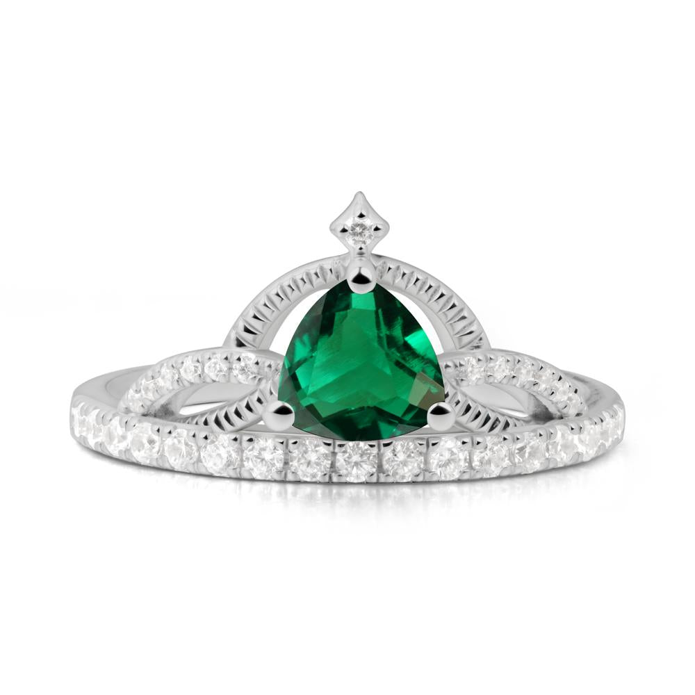 Tiara Emerald Engagement Ring - LUO Jewelry #metal_platinum