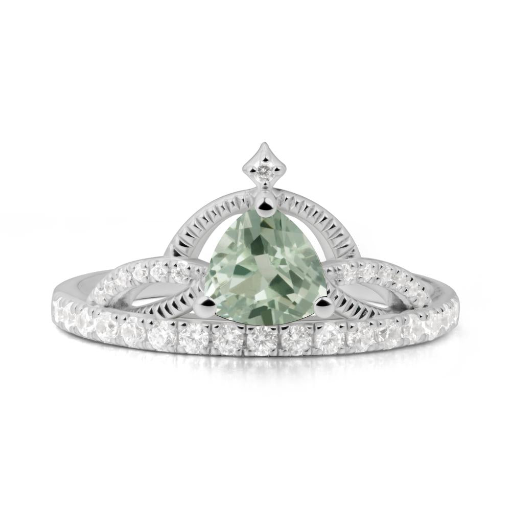 Tiara Green Amethyst Engagement Ring - LUO Jewelry #metal_platinum